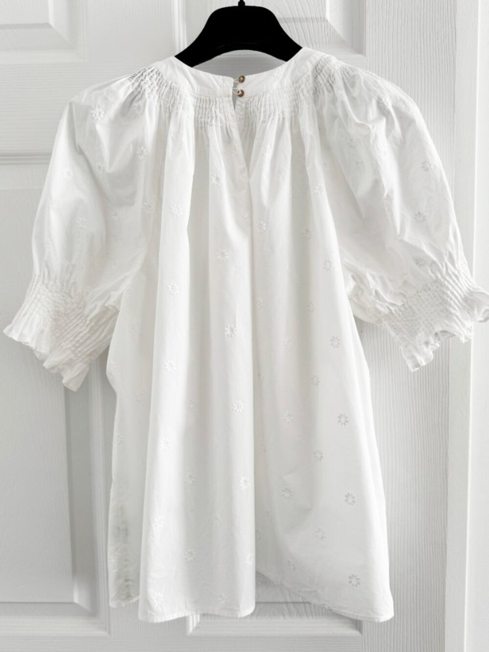 Ulla Johnson "Lennie" Embroidered White Cotton Top, size 4 - Picture 8 of 13